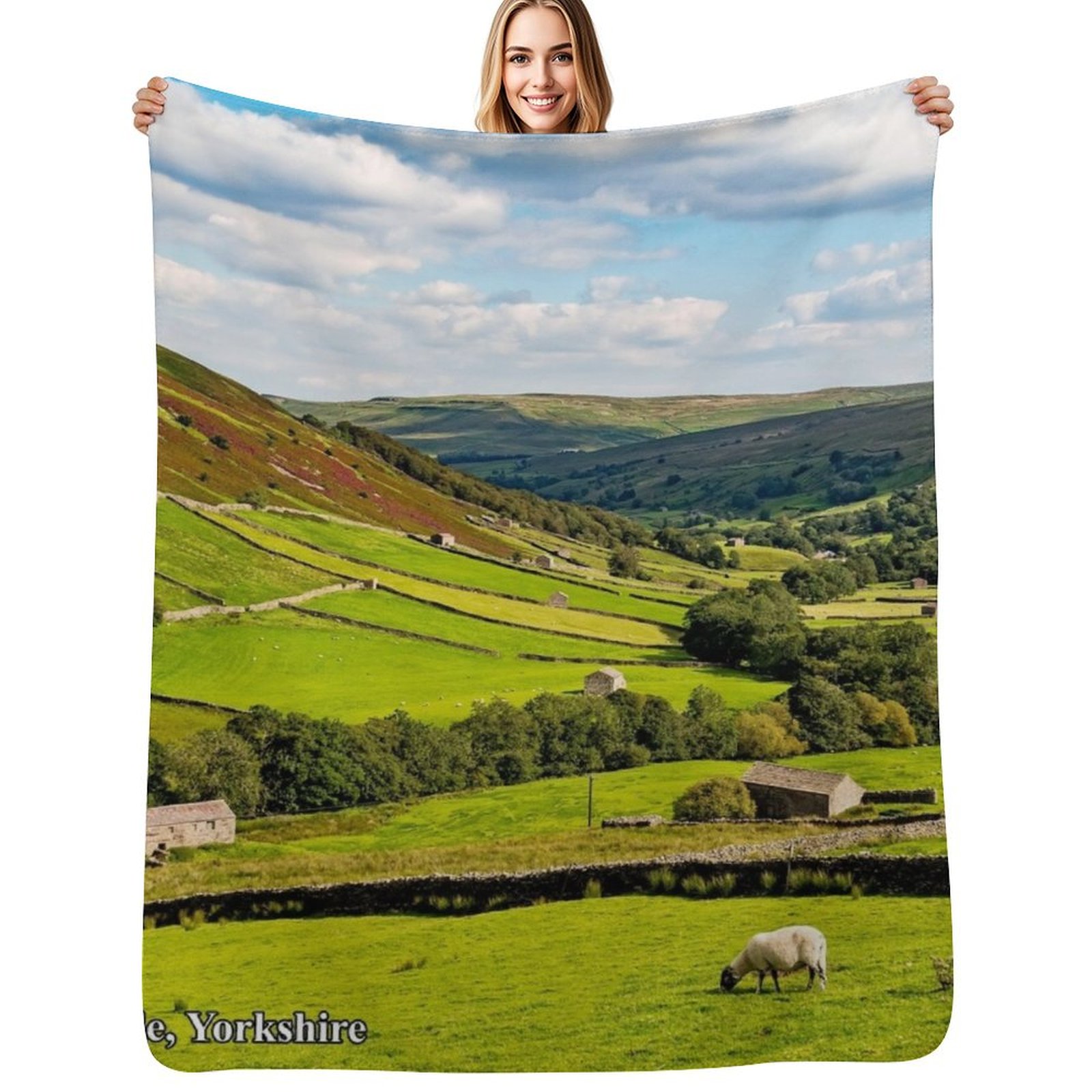 3D Printing Yorkshire - Плед Yorkshire Dales, мягкий плюшевый плед