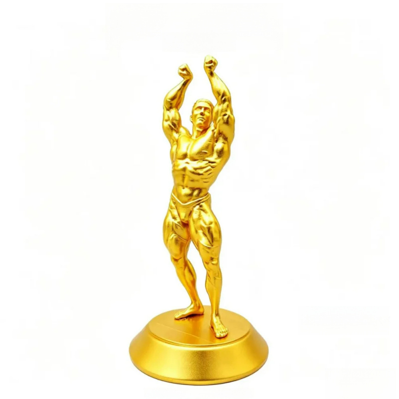 Фигурка атлета-бодибилдера в с – обзор и цена 3D Printing Gold